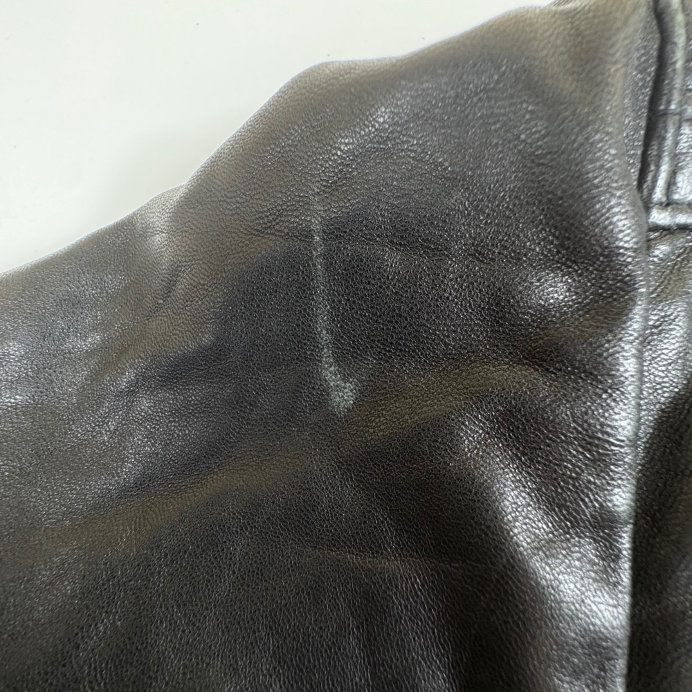 Vintage Lambskin Leather Jacket Mens 2XL Black Full Zip Minimalist - Picture 6 of 16